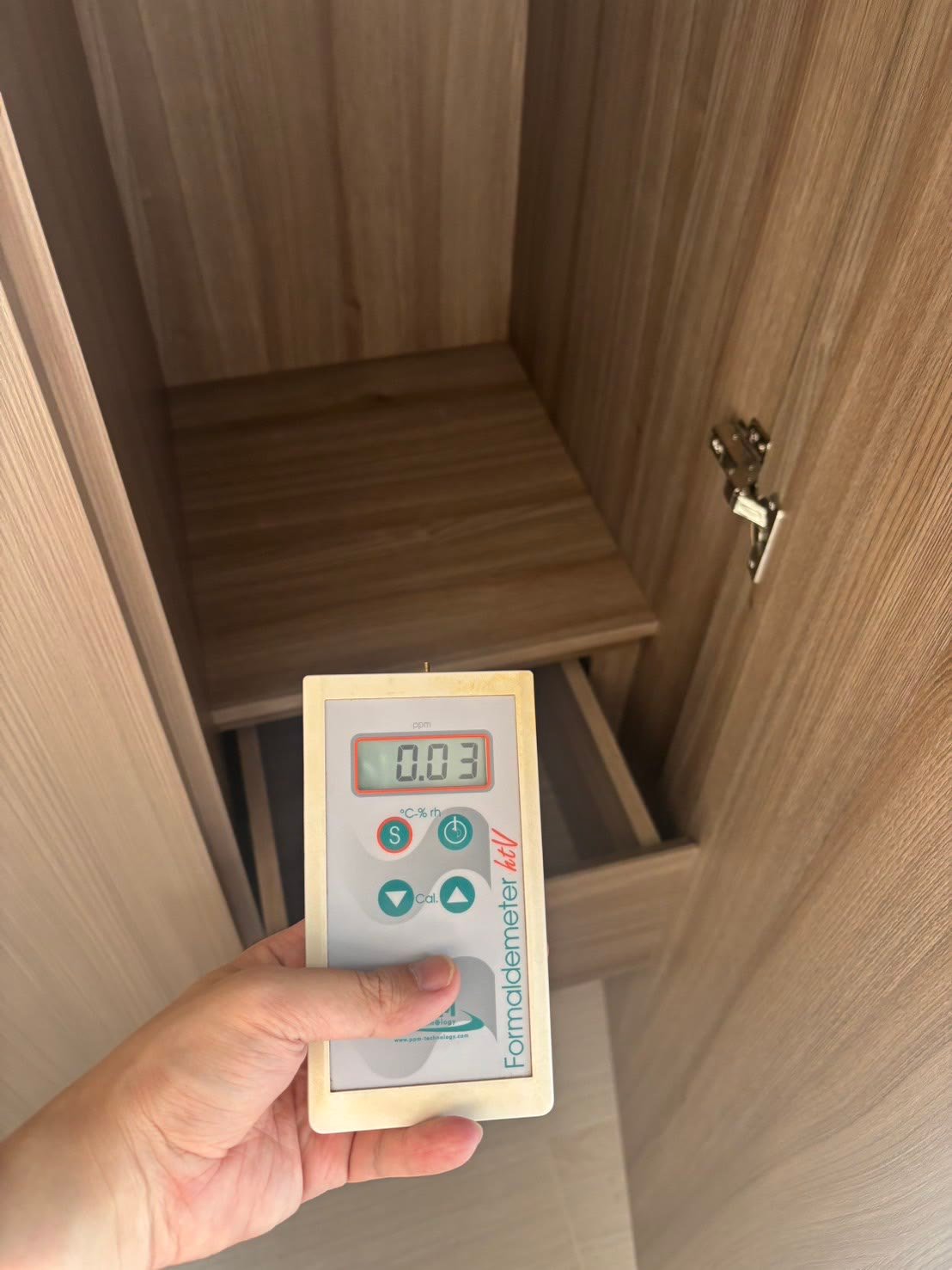 施工後甲醛實測讀數